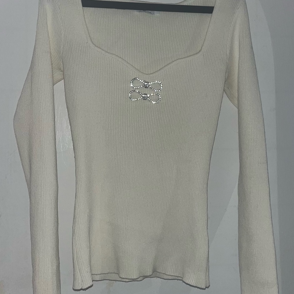 Workshop Republic Clothing Cream Long Sleeve Top